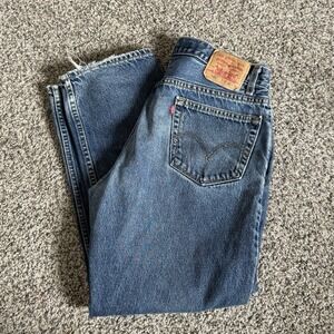 Vintage Levi's 505 Jeans Straight Leg Regular Fit Men's 36x30 Blue Denim